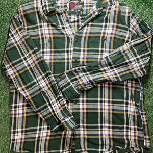 Old Navy Green Plaid Casual Button Down Shirt